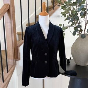 J.Crew Midnight Deep Navy Velvet Schoolboy Blazer Size 2  NWT